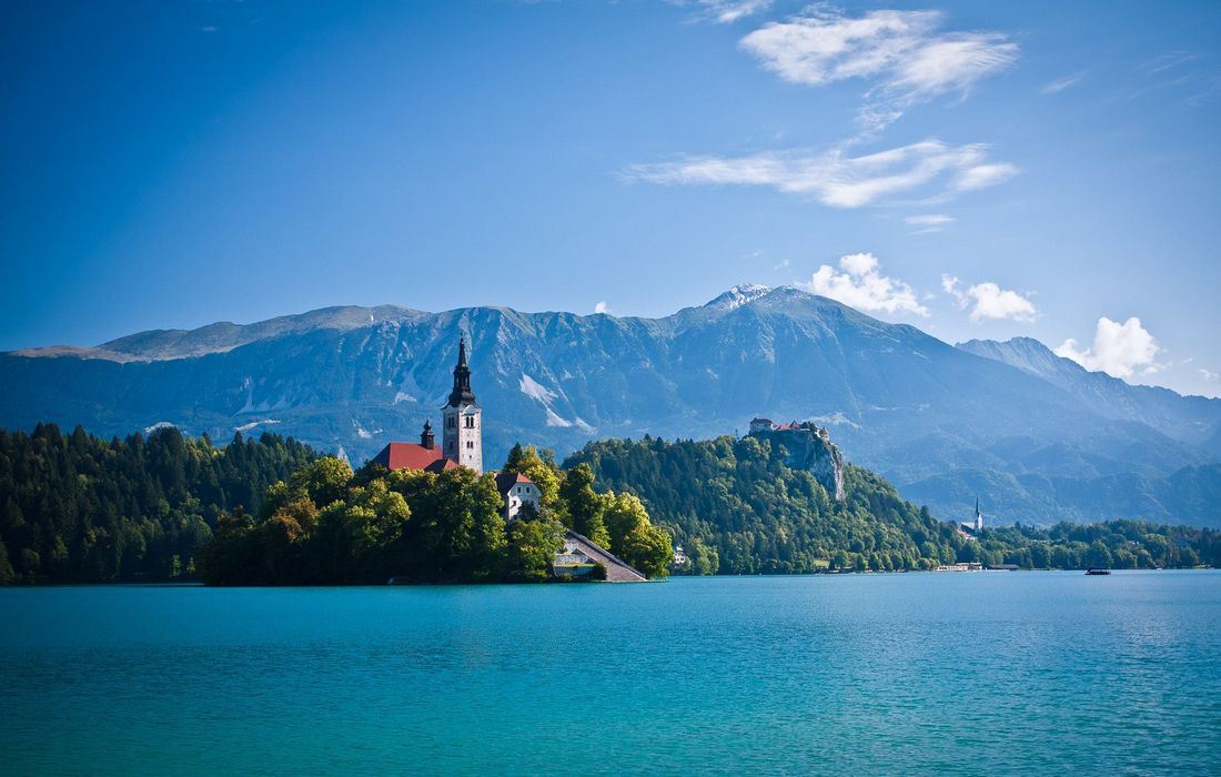 Pilgrimage church on Bled island